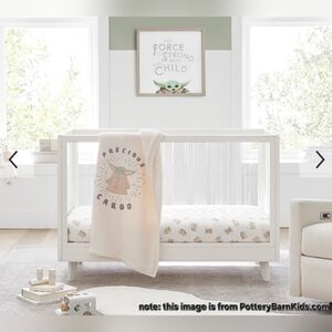 Pottery Barn Star Wars The Mandalorian 100% Organic Cotton Fitted Crib Sheet